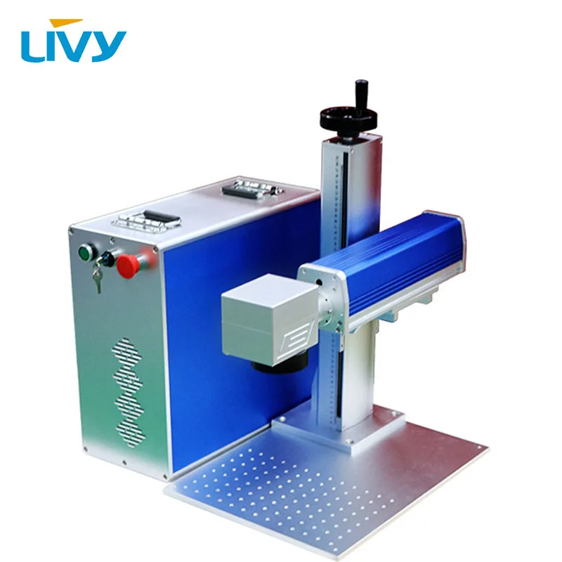 20W fiber laser marking machine for Aluminium/gold laser engraver portable with 2D worktable
