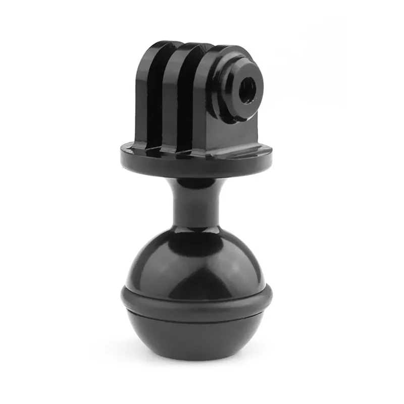 

CNC 360 Degree Rotation Ball Head Mount Tripod 2.5CM for Gopro Hero 5 4 3+ 3 Session Xiaomi Yi SJCam GitUp Cameras Black
