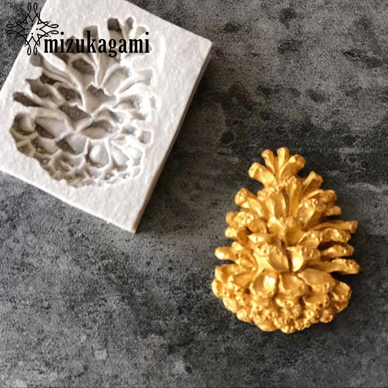 

1pcs UV Resin Jewelry Liquid Silicone Mold Pine Cone Resin Charms Pendant Molds For DIY Intersperse Decorate Making Jewelry