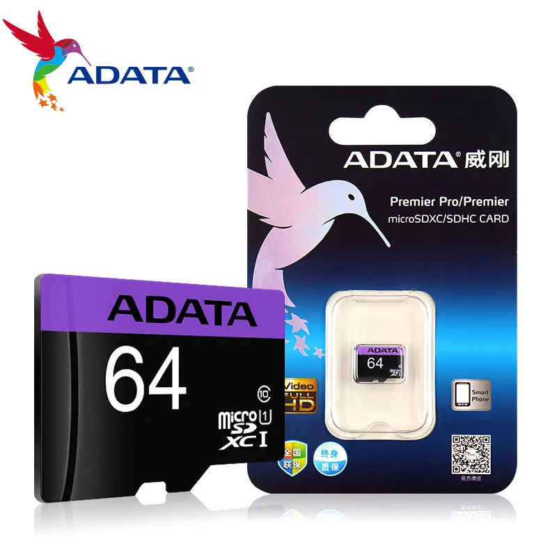 

AData Micro SD Card 8gb/16GB Memory card mini flash cards UHS-1 class 10 Premier Pro/Premier 32GB/64GB micro SD CARD