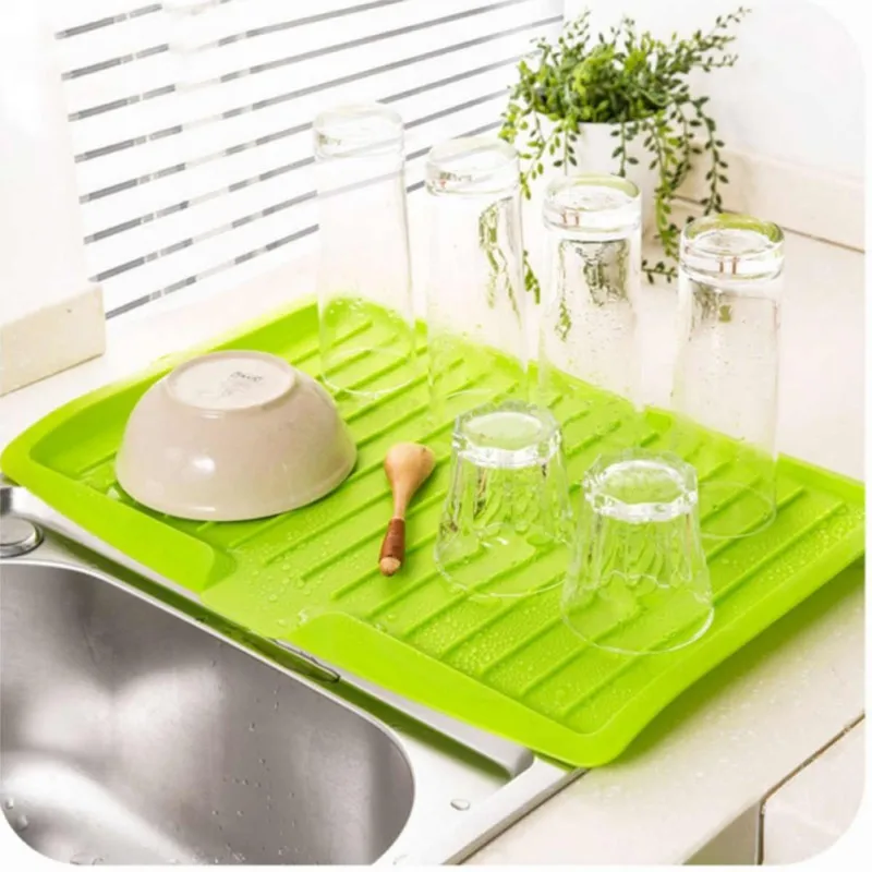 

Plastic Kitchen Dish Drainer Tray Large Sink Drying Rack Worktop Organizer HOT Drop shipping