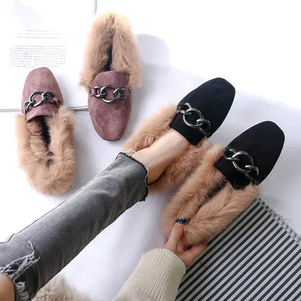 2019 winter new flat bottom shoes England plus velvet women's shoes small size 31 32 33 large size 41 42 43
