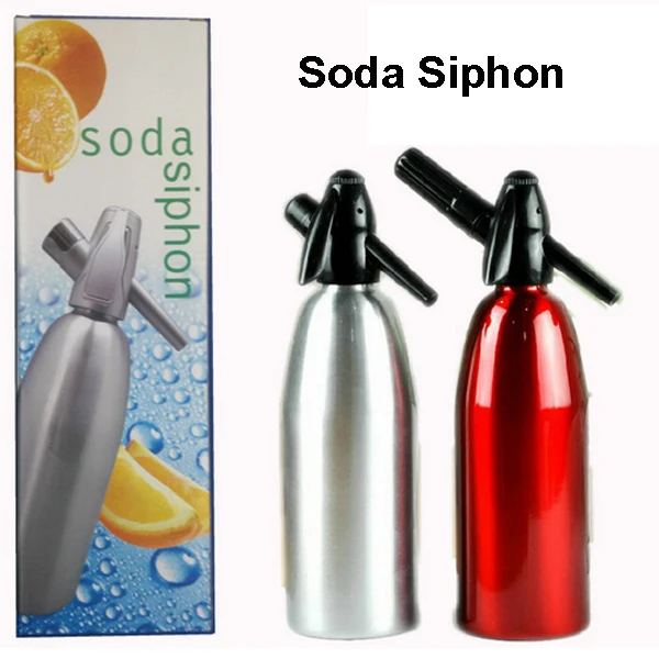 

Free Shipping Oringinal Supplier High Quality 1000ml Aluminum Soda Siphon For CO2 Charger Maker Bar Home Brew Seltzer Make Tool