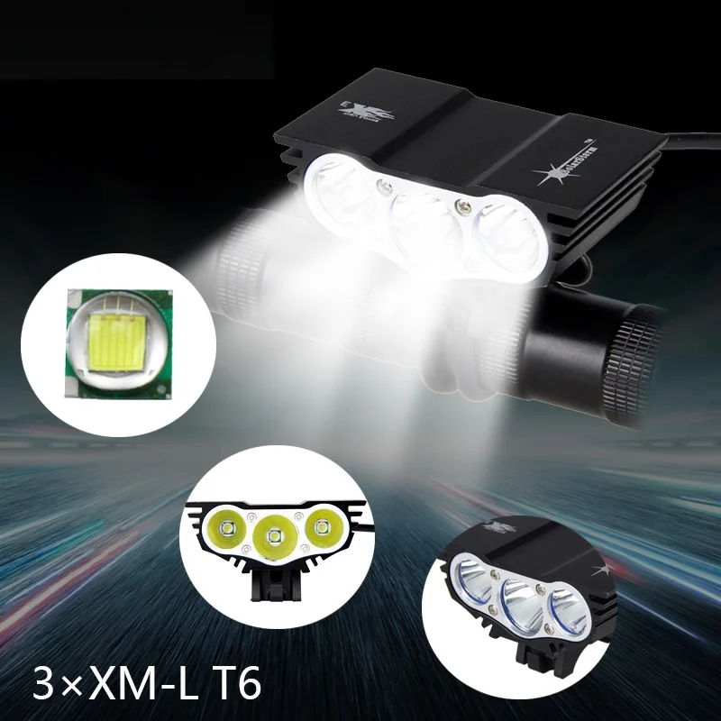 Best SolarStorm 1800Lm 3 LED lamp beads 12000mAh Battery Bicycle Light Headlight Cycling Bike Front Light With AC Charger+Headband 0 Best SolarStorm 1800Lm 3 LED lamp beads 12000mAh Battery Bicycle Light Headlight Cycling Bike Front Light With AC Charger+Headband 0
