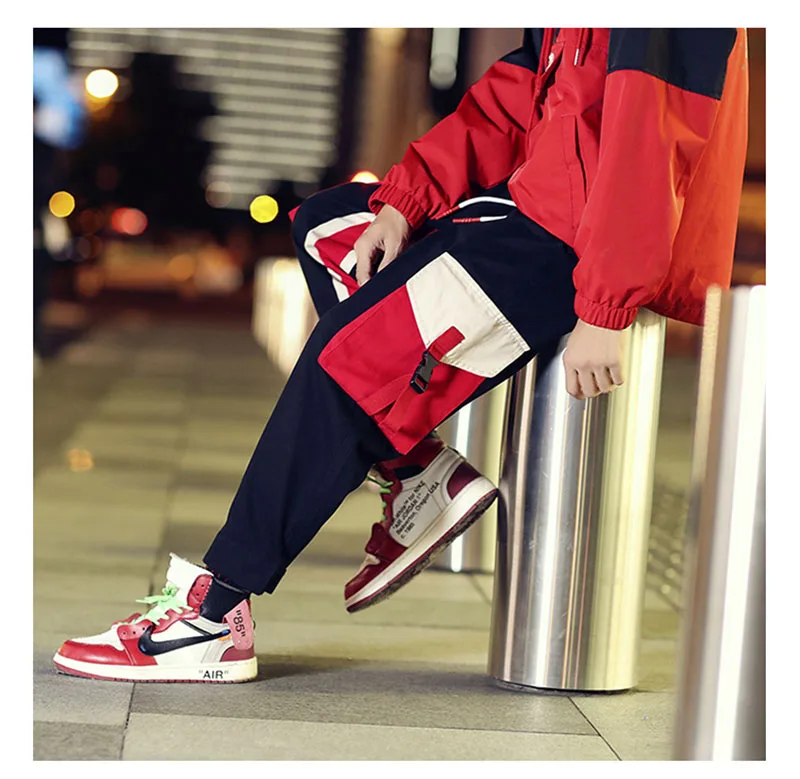 Cool Cargo Pants Men Casual Hip Hop Fashion  (8)