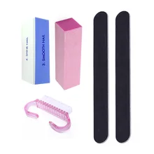 Профессиональный 5 шт./компл. ногтей инструменты для ногтей Полировка Блок щеточка для чистки прямоугольный полировки файл Грит песок маникюрный набор инструментов