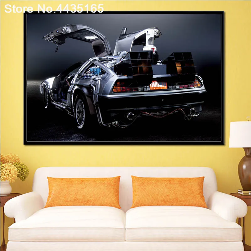 Декоративный постер из фильма Назад в будущее DeLorean DMC Настенная живопись на