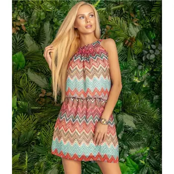 

Women Bohemian Mini Maxi Casual Colorful Sleeveless Evening Party Beach Holiday Slim Fit Dresses Summer Sundress S M L XL