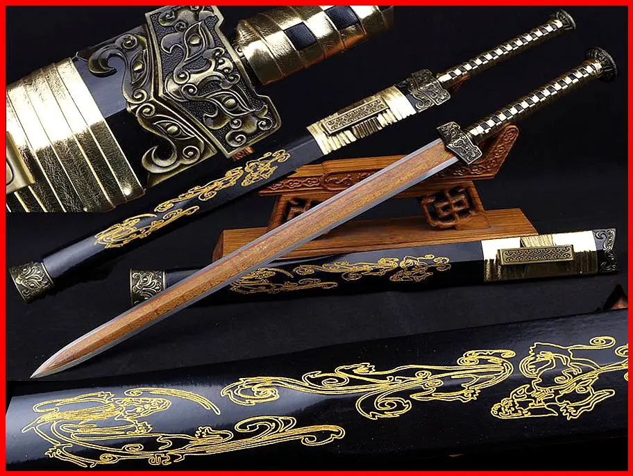 Battle Ready Full Tang 1095 высокоуглеродистая сталь двухсторонний острый китайский меч для