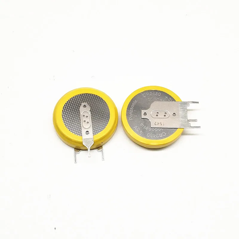 

1pcs Original CR2450 3V button battery Bluetooth access card device motherboard vertical three-leg battery