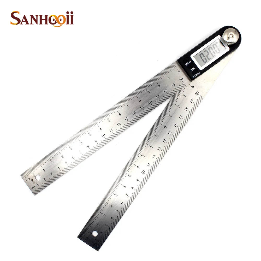 

Sanhooii Stainless Steel 200mm Digital Protractor 360 Degree Angle Ruler Precision Measuring Instruments Tool