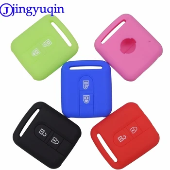

jingyuqin 10ps 2 Buttons Remote Car Key Cover Case Fob Silicone For Nissan Qashqai Micra Navara Almera New
