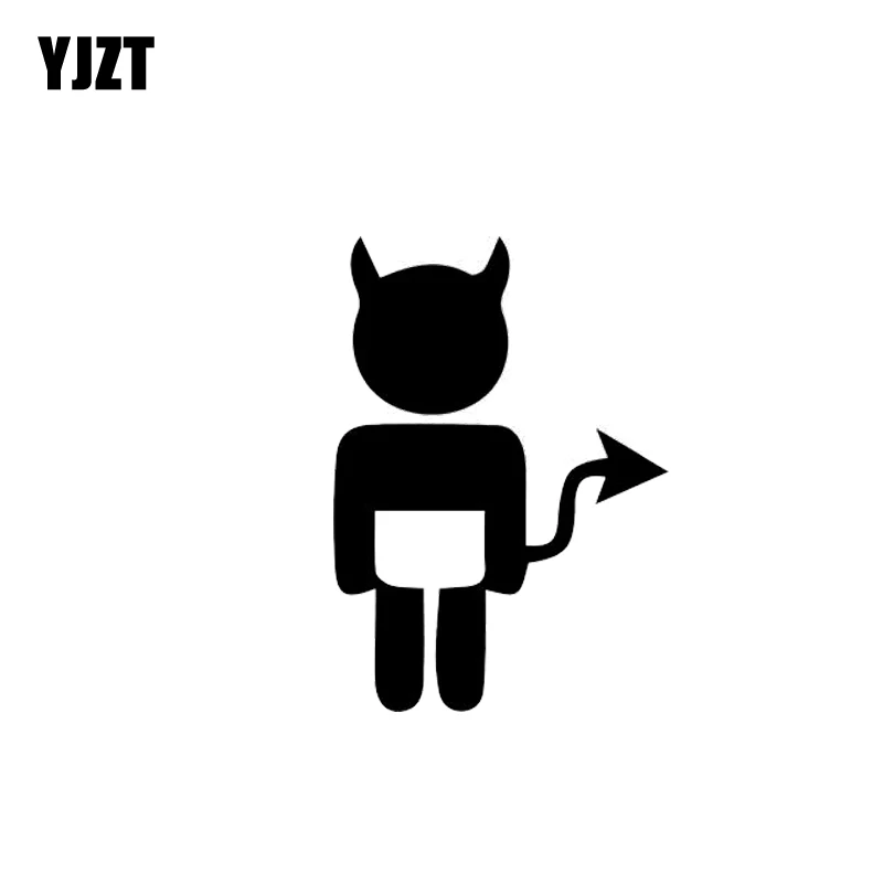 YJZT 8.9*12.6CM Bad Devil Come Vinyl Car Sticker Skillful Manufacture Covering The Body Decal Black/Silver C20-1290 | Автомобили и