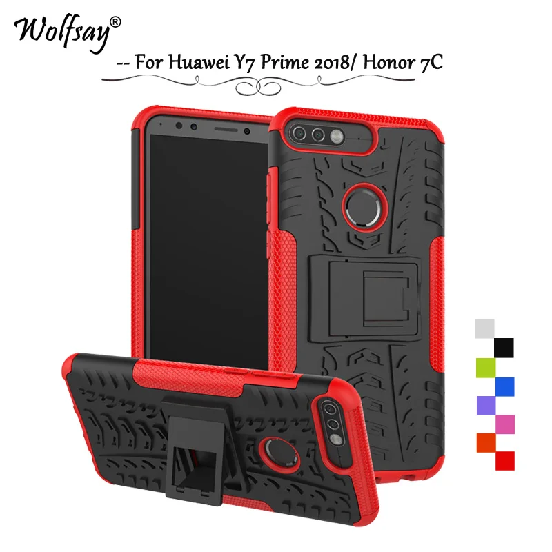 

Huawei Y7 Prime 2018 Case Huawei Honor 7C Pro Cover Tough Impact Phone Case Armor Rubber Fundas Cases Huawei Y7 Prime 2018 5.99