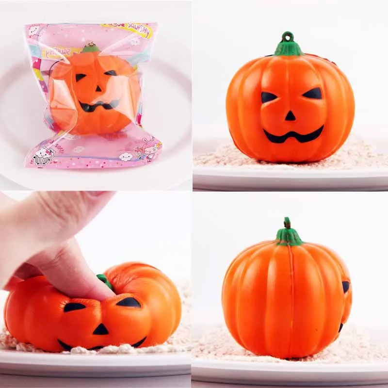 

1pcs Mini Soft Pumpkin Squishy Toys For Halloween Key Squeeze Squishy Antistress Toy Slow Rising Novelty &Gag Toys For Kids
