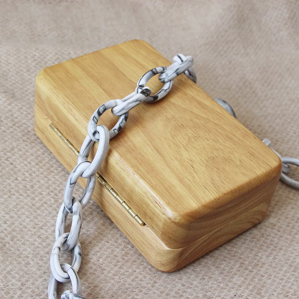 Brand Fashion New Women Luxury Evening Bag Ink Cute Round Clasp Wood Should bags Woman Lovely Solid Wooden Casual Chain Clutch Brand Fashion New Women Luxury Evening Bag Ink Cute Round Clasp Wood Should bags Woman Lovely Solid Wooden Casual Chain Clutch