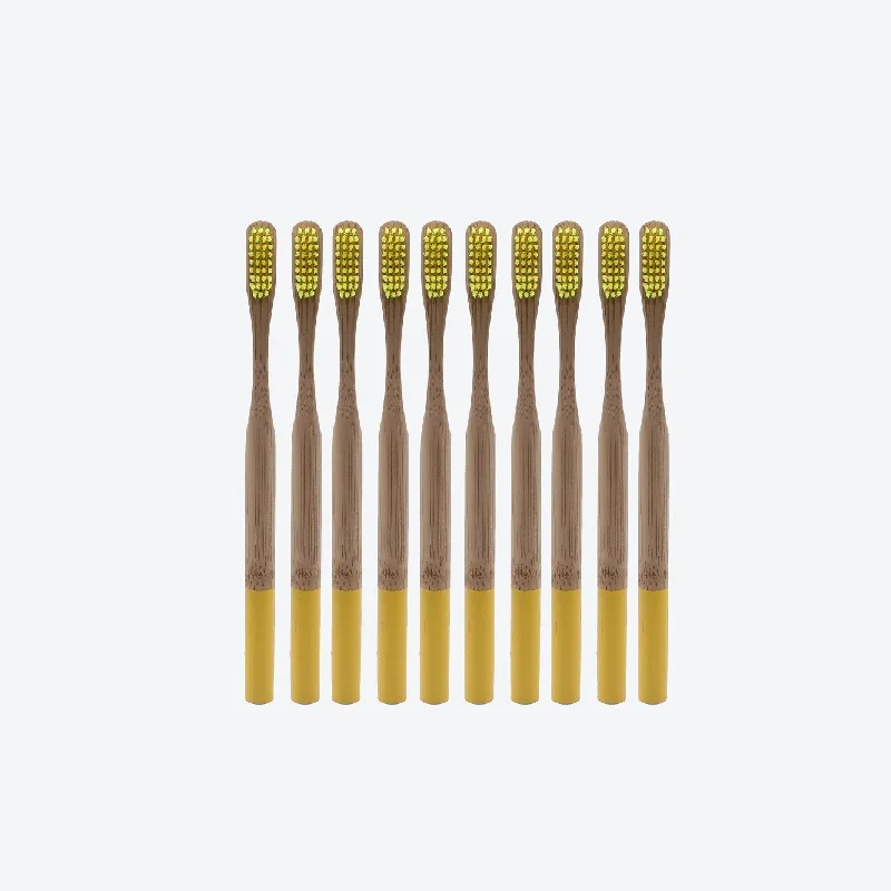 Escova de Dentes de Bambu Escovas de Dente de Fibra de Bambu Cerdas de Bambu Alça de Madeira Ecológica com Cabo Atacado com 10 Macio 8 com 10 escovas de dente de fibra
