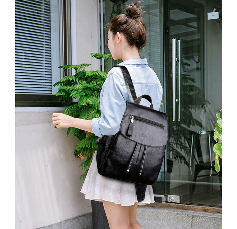 Petrichor корейский стиль кисточкой женский рюкзак женская сумка на плечо для девочек подростков рюкзак большой емкости Дорожные рюкзаки
