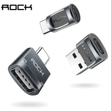 Rock OTG USB C адаптер для iPhone 8 с разъемом Lightning и разъемом Micro usb type C для Macbook samsung S9 Xiaomi OTG кабель