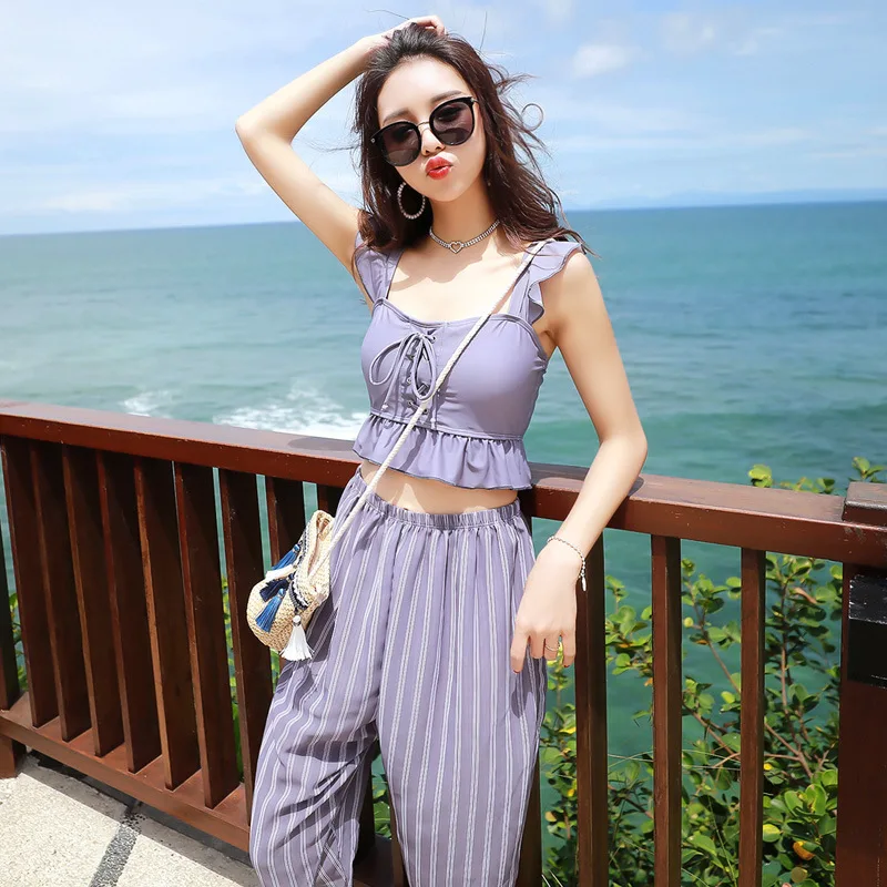

Swimsuit Women Two Pieces Swimming Costume Summer Swimsuits Trikini Piece Bathing Suit New Sexy Trousers Three Animal Spandex