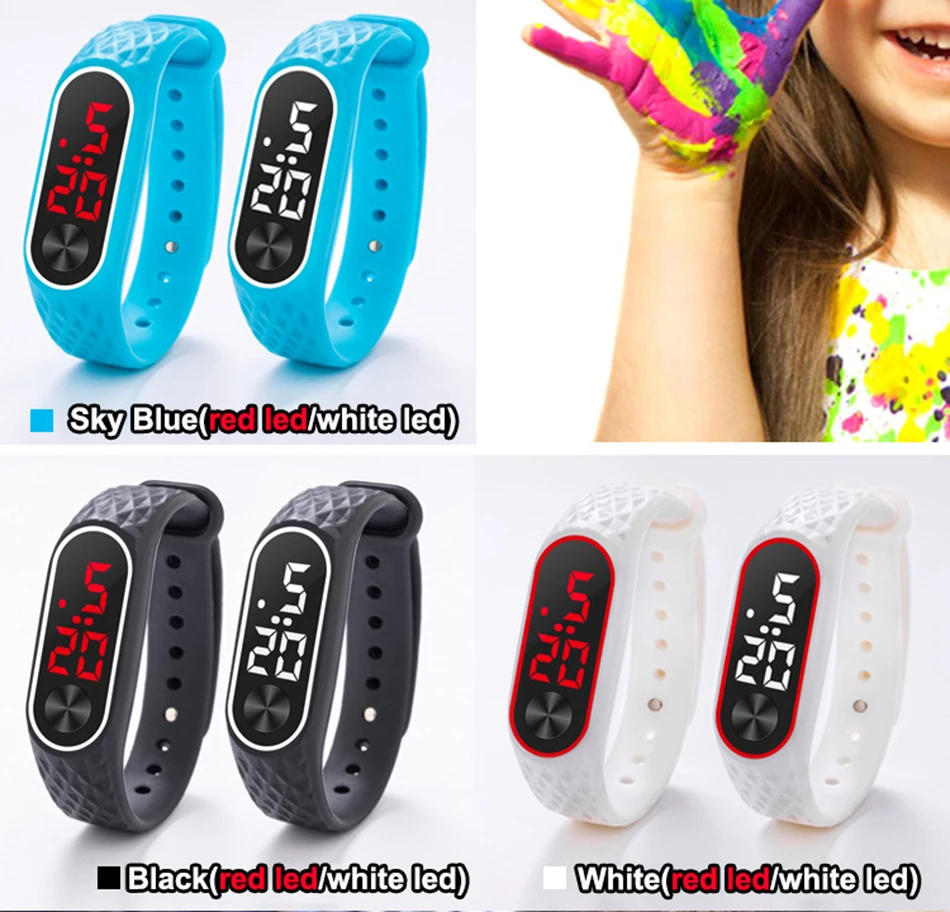 Светодиодный цифровые детские часы браслет спортивные наручные часы для мальчиков для девочек; новинка электронные часы Relogio Reloj Infantil montre