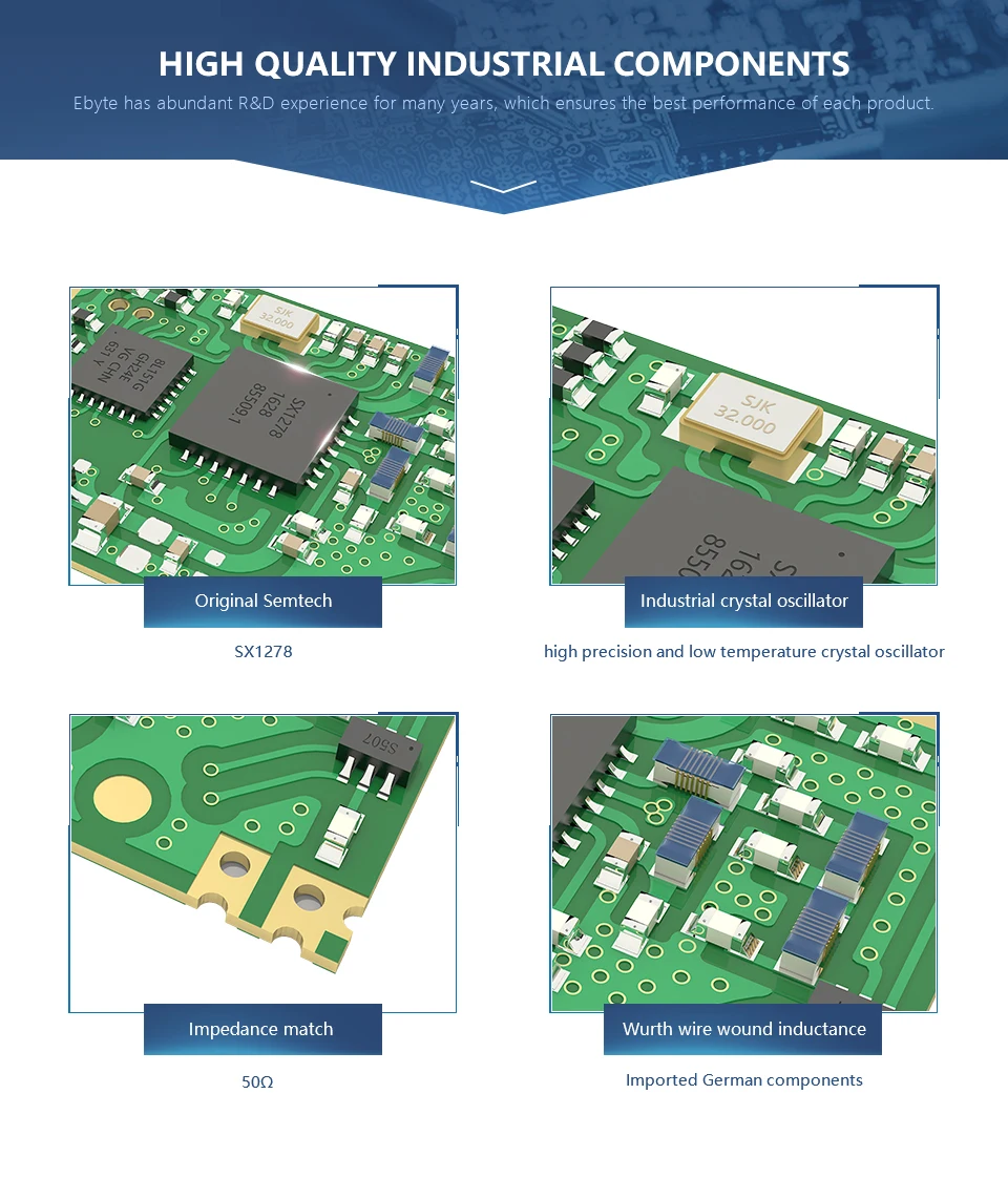 E32-433T20S1 большой диапазон SX1278 433mhz 100mW IPX штамп антенна отверстия IoT uhf беспроводной приемопередатчик модуль SMD передатчик приемник