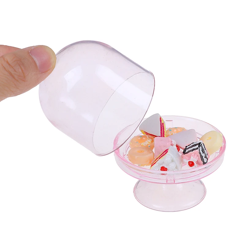 3D Miniature Food DIY Craft For Dollhouse Mini Dessert Pan Cake Stand Fruit Tray Doll Kitchen Toys 5