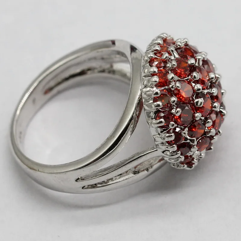 Классические полудрагоценные кольца из Красного камня, 925 пробы, серебряные кольца для женщин, годовщина жены, подарок, кольцо, Коробка