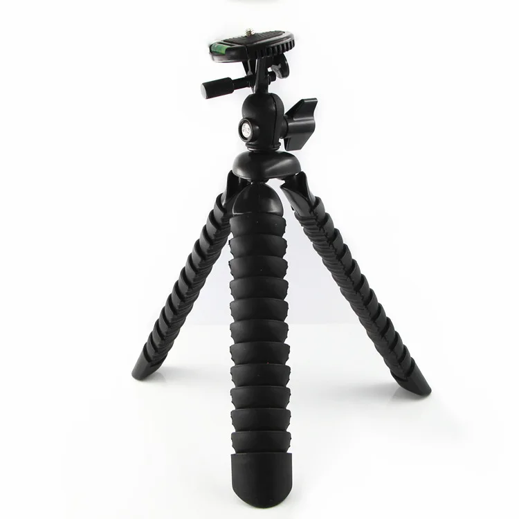 Foleto Универсальный гибкий штатив обертываемая ножка с быстроразъемной пластиной пузырьковый уровень для камер PRO DV цифровой зеркальной фотокамеры 1" дюймов - Цвет: Black
