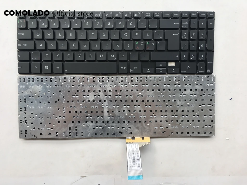 ND Nordic Keyboard for ASUS P500 P500CA E500 E500CA Black Laptop Keyboard ND Layout