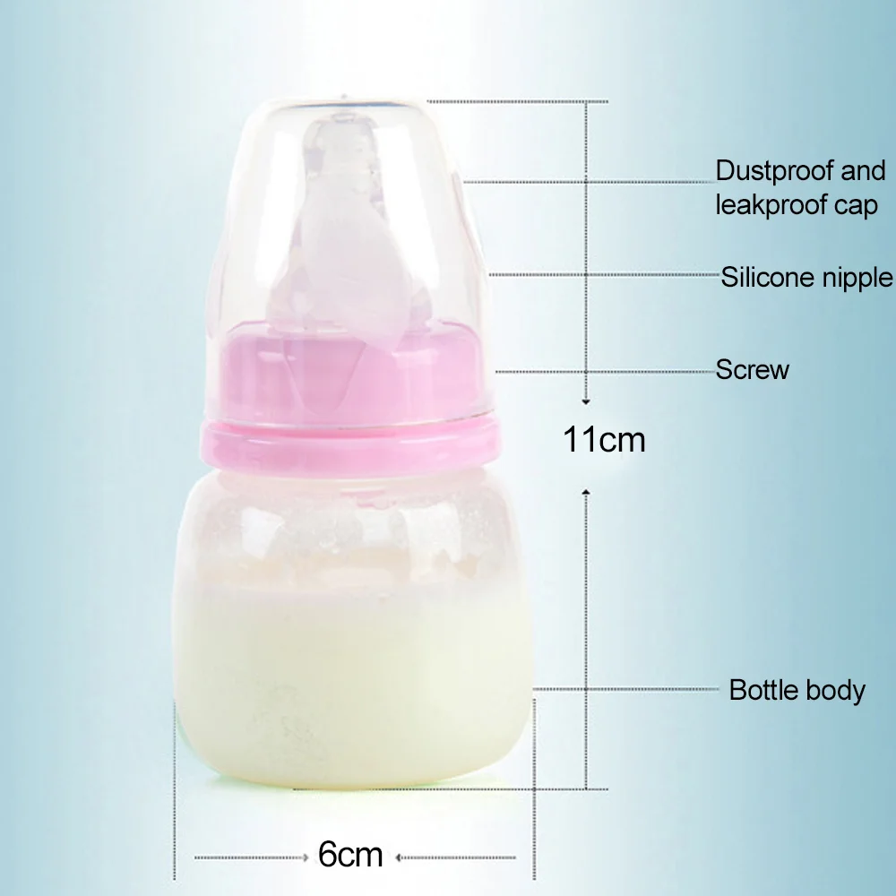 Бутылочка для детского сока, мини-бутылка твердости, розовый/синий PP, 60 мл