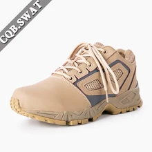 CQB. SWAT/; ботинки-дезерты ботильоны песочного цвета на шнуровке; армейские ботинки на резиновой подошве Удобные и дышащие ботинки