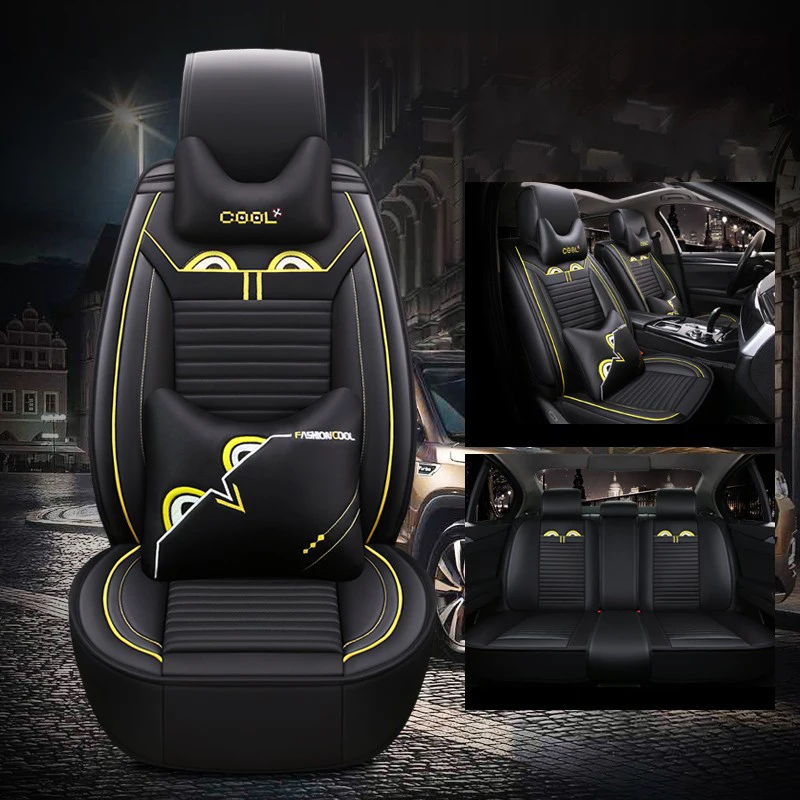 

WLMWL Universal Leather Car seat cover for Audi all models a3 8v a4 b6 b9 b8 c7 q5 a5 a6 c6 q7 q3 car styling auto Cushion