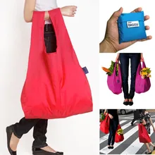 1 pc 대형 접는 shoppingbag 스토리지 토트 핸드백 에코 친화적 인 폴리 에스터 헝겊 가방 접이식 방수 립스틱 숄더 백(China)