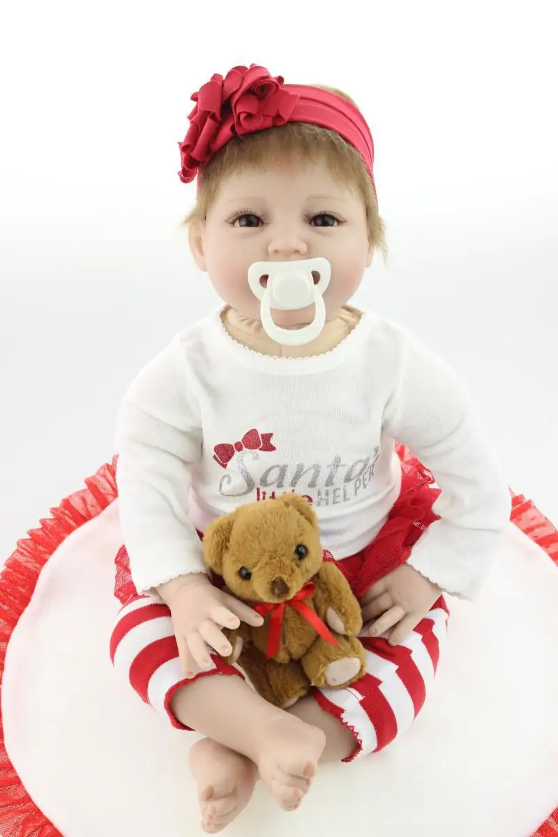 

Hot Silicone reborn baby doll toys girls lifelike boy girl accompany sleeping baby for children kid christimas gifts new design
