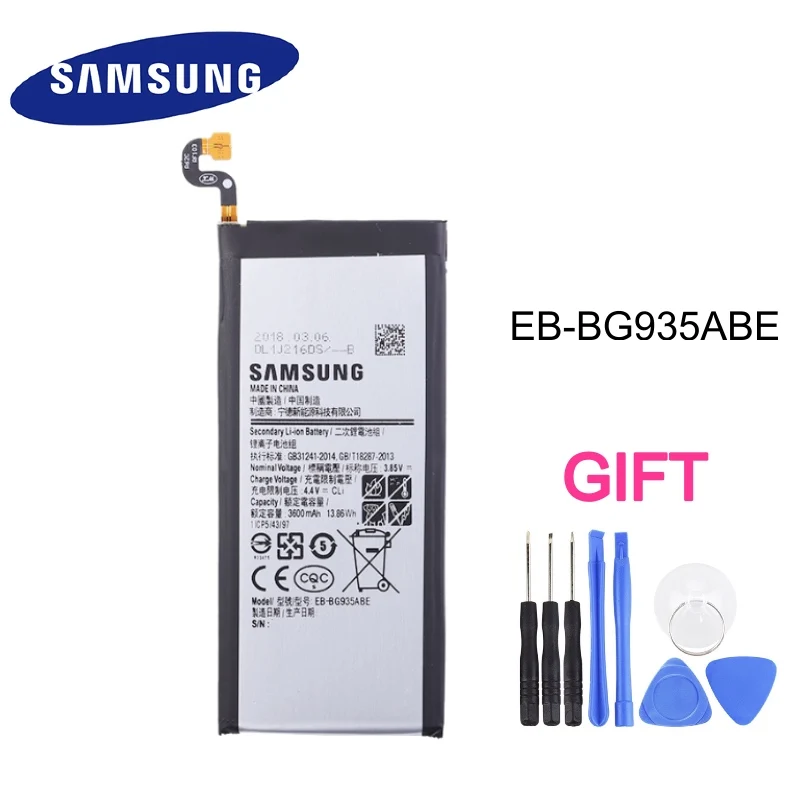 EB-BG935ABE аккумулятор для samsung Galaxy S7 Edge G935 G9350 G935F G935FD G935W8 аккумулятор для телефона samsung S7 Edge 3600 мАч