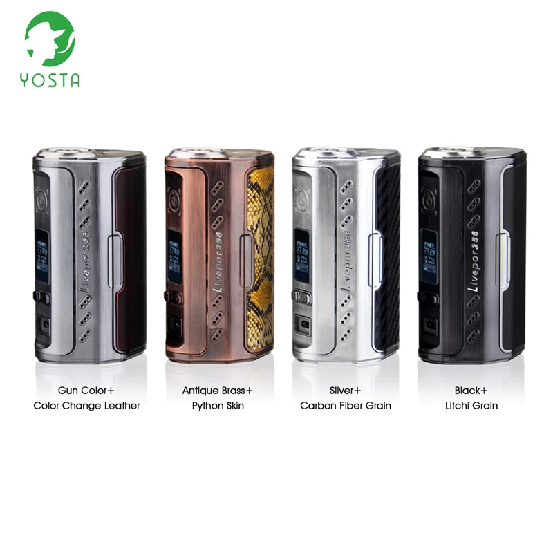 

E Cigatettes Yosta Livepor 256 Box Mod 256w Electronic Mod Triple Battery Vaporizer 3 Different LED Lamps Electronic Hookah Vape