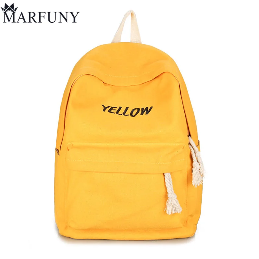 MARFUNY Brand Fashion Canvas Backpack SchoolBag For Ladies School Bag Backpacks For Girls Teenagers Woman Backpack 2018 Bagpack
