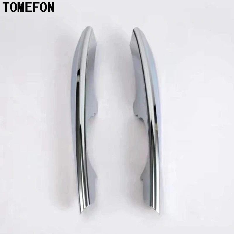 

TOMEFON For Toyota Corolla 2017 Facelift ABS Chrome Front FogLight Eyebrow Strips Moulding Cover Car Accessories Styling 2pcs