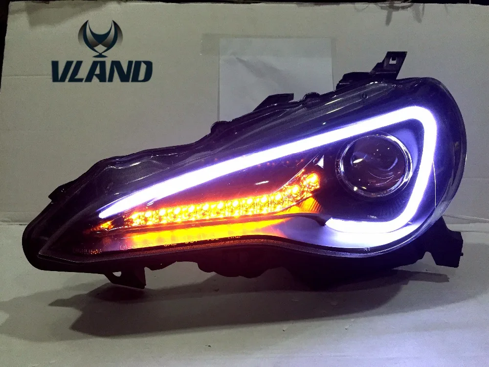 

VLAND manufacturer for Car head lamp for FT86 LED Headlight 2012 2013 2016 for GT86 Head light with H7 Xenon lamp and Day light