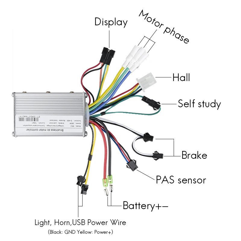Top Electric bike accessories 250W 350w 24V 36V 48V DC Mode e bike Brushless Motor Controller with LCD for e scooter 5