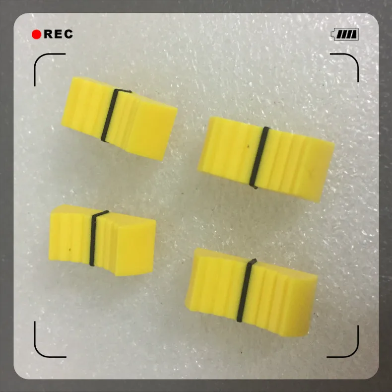 10 шт./партия, потенциометр слайдов для смесителя, пластиковая ручка для крышки, желтая кнопка(внутренний диаметр 4 мм