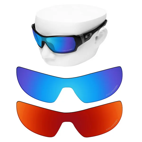 Blue and Red OOWLIT Анти-Царапины Сменные линзы для-солнцезащитные очки Oakley ответвление OO9190 травления поляризованных солнцезащитных очков - Цвет линз: Blue and Red