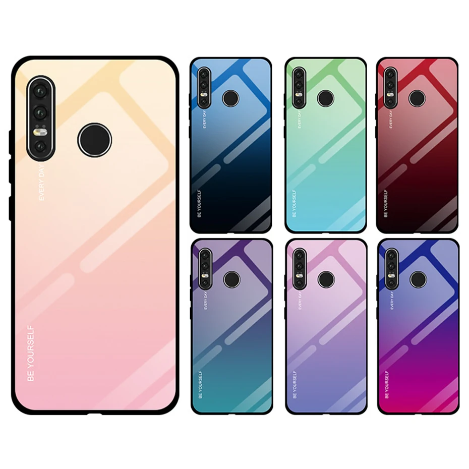HORUG Solid Phone Case For Huawei P20 Lite Nova 3 P 30 Phone Case Harder Cover Gradient For Huawei P30 P20 Lite Nova 3 Cases (9)