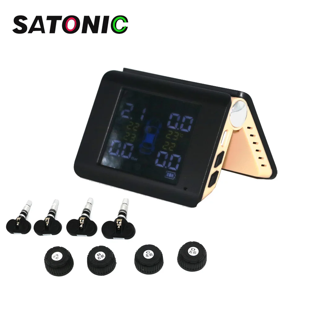 SATONIC TC500 TPMS Солнечный зарядный монитор давления в шинах реальном времени воздуха