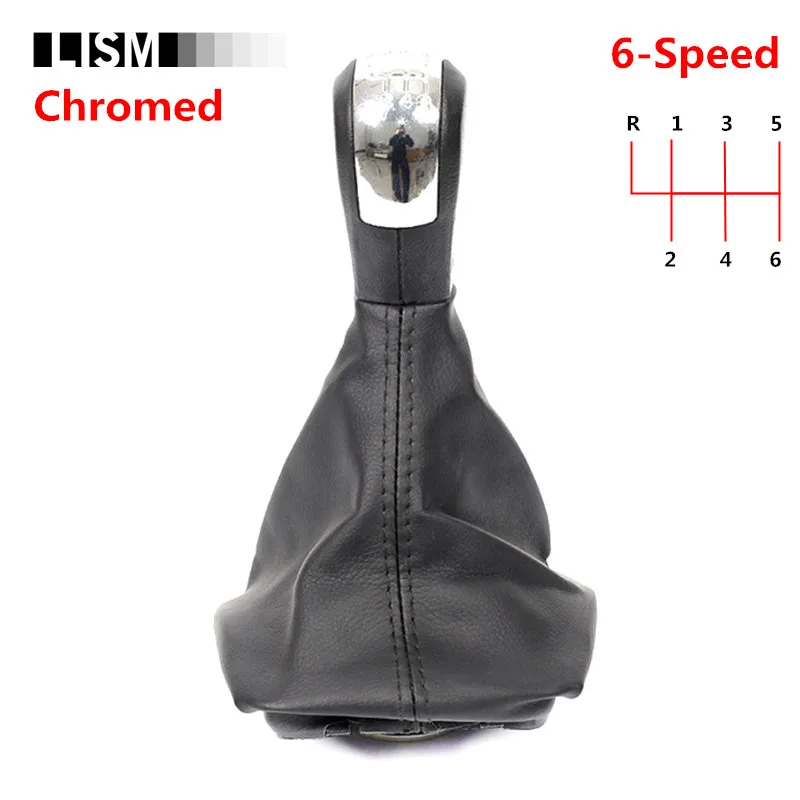 

Chromed 5/6 Speed MT Gear Shift Knob for Skoda Octavia A5 MKII 2004-2012 MK2 Gearshift Gaitor Boot Cover Frame Case MK II MK 2