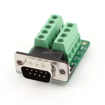 

DB9 D-SUB 9 Pin Male Adapter RS232 to Terminal Breakout Board Signal Module