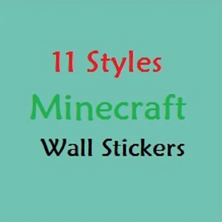 

200pcs 14 styles Newest Minecraft Wall Stickers 3D Wallpaper Kids Room Decal Minecraft Home Decoration Popular Games Home