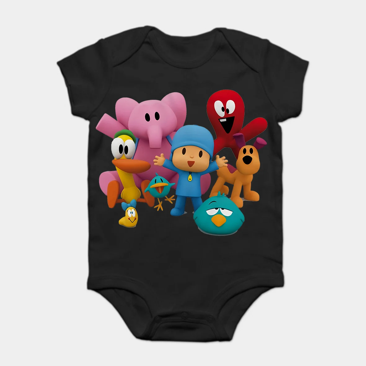 

Baby Onesie Baby Bodysuits kid t shirt 100% Pocoyo - Pocoyo and All of His Friends Together 100% Cotton Toddler