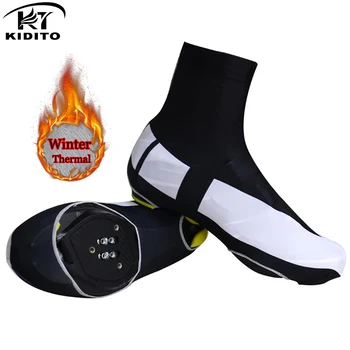 

KIDITOKT Winter Thermal Cycling Shoe Cover 3 Colors Reflective MTB Bicycle Overshoes Road Racing Bike Shoes Cover For Man/Women